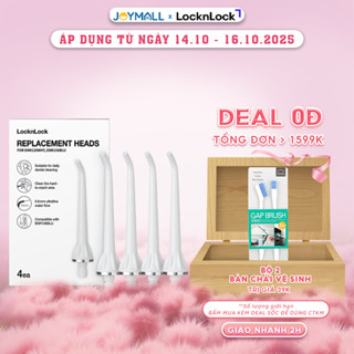 Bộ 4 đầu thay thế máy tăm nước LocknLock ENR126WHT_RB - Hàng chính hãng - JoyMall
