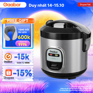 Nồi cơm điện mini 1L Gaabor RC20M-YE01A kèm xửng hấp tay cầm chống dính một nút sử dụng dễ dàng