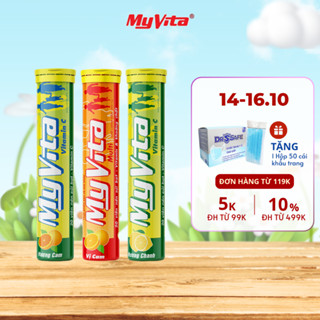 Viên sủi TPBVSK Myvita Vitamin C - bổ sung vitamin C hỗ trợ tăng đề kháng cho cơ thể tuýp 20 viên