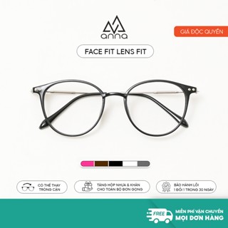 Gọng kính mắt thời trang ANNA nam nữ dáng tròn chất liệu kim loại cao cấp OL 9531