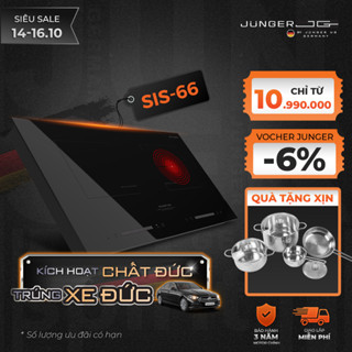 [TẶNG BỘ NỒI CHẢO CAO CẤP] Bếp đôi từ hồng ngoại Junger SIS-66 4200W Không kén nồi Bảo Hành 36 Tháng