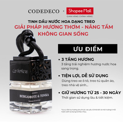 [ HB GIFT ] Tinh Dầu Nước Hoa Dạng Treo CODEDECO 8ml