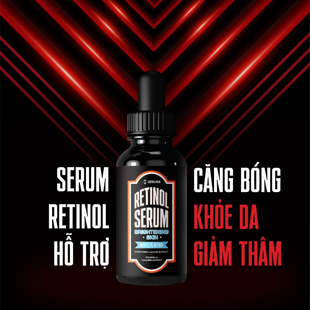 Serum Trẻ Hoá Da Retinol 0,1% Abera Men 20ML - Mờ Thâm, Sáng Da, Giảm Nếp Nhăn, Căng Bóng Da