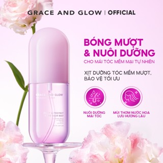  Xịt dưỡng tóc Grace and Glow Black Opium không cồn Hair Mist Spray with Golden Marula + Olive Oil 100ml xịt thơm tóc 
