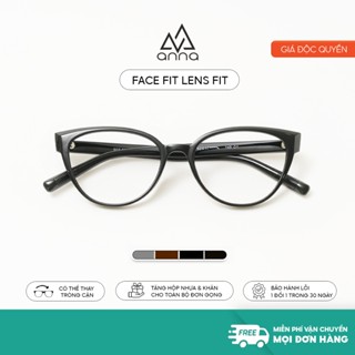 Gọng kính cận thời trang nam nữ ANNA chất liệu nhựa dáng mắt mèo cá tính 23027