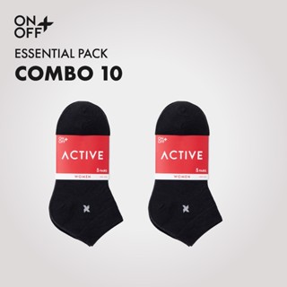 Combo 10 đôi tất vớ nữ Cổ ngắn mỏng mịn Cotton thoáng khí thấm hút mồ hôi - ONOFF 16AE25A035