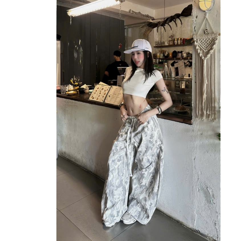 QUẦN KAKI CAMO FORM SIÊU RỘNG ĐEN STUDIO (Q11 CMXT) | BigBuy360 - bigbuy360.vn