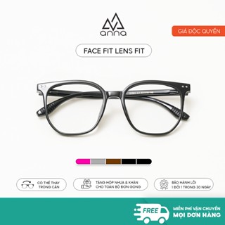 Gọng kính cận thời trang ANNA dáng vuông mắt to thời trang cá tính chất liệu nhựa dẻo OL 27001