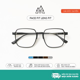 Gọng kính cận thời trang ANNA dáng vuông mắt to thời trang cá tính chất liệu nhựa dẻo OL 27012