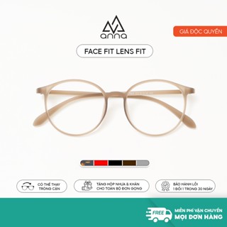 Gọng kính cận thời trang ANNA dáng tròn mắt nhỏ thời trang cá tính chất liệu nhựa dẻo OL 27021