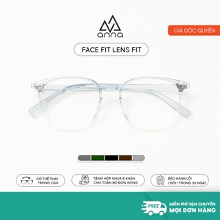Gọng kính cận thời trang ANNA dáng tròn mắt to thời trang cá tính chất liệu nhựa dẻo OL 27023