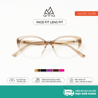  Gọng kính cận thời trang nam nữ ANNA chất liệu nhựa dáng mắt mèo cá tính OL 27059 