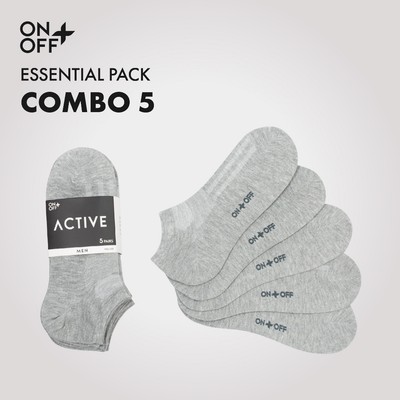 Combo 5 đôi tất vớ nam không cổ mỏng mịn Cotton thoáng khí thấm hút mồ hôi - ONOFF 18AP23A005