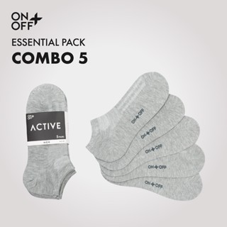 Combo 5 đôi tất vớ nam không cổ mỏng mịn Cotton thoáng khí thấm hút mồ hôi - ONOFF 18AP23A005