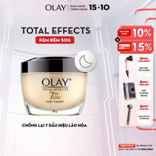 Kem Dưỡng Ẩm OLAY TOTAL EFFECTS Ban Đêm Phục Hồi & Làm Chậm 7 Dấu Hiệu Lão Hóa 50G