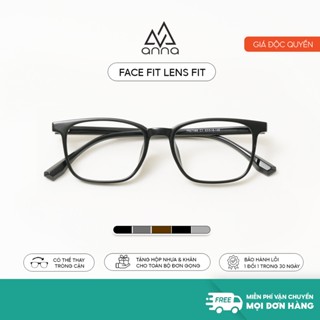 Gọng kính cận thời trang ANNA dáng vuông mắt nhỏ thời trang cá tính chất liệu nhựa dẻo OL 27088