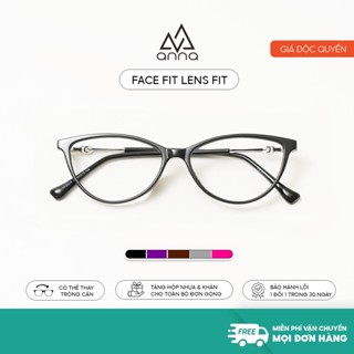 Gọng kính cận thời trang nam nữ ANNA chất liệu nhựa dáng mắt mèo cá tính 30318