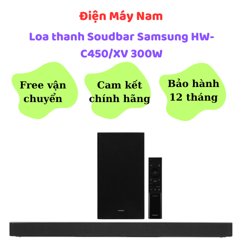 BỘ LOA THANH SAMSUNG HW-C450 300W MẪU 2024 - HÀNG CHÍNH HÃNG, BẢO HÀNH 12 THÁNG