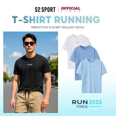 COMBO 2 Áo thun thể thao nam S2 SPORT áo tshirt nam vải AirDry mềm mát thấm hút tốt STS08.CB2