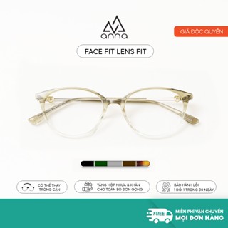 Gọng kính cận thời trang nam nữ ANNA chất liệu nhựa dáng mắt mèo cá tính 30323