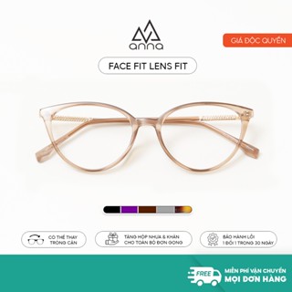 Gọng kính cận ANNA mắt mèo kim loại dáng mắt mèo unisex cá tính OL 30327