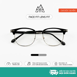  Gọng kính cận nửa viền nam nữ ANNA thiết kế dáng vuông kết hợp kim loại và nhựa 31278 