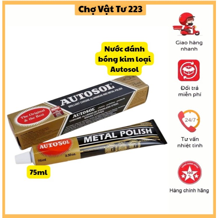 🎁Kem Đánh Bóng Kim Loại Autosol Metal Polish 75ml