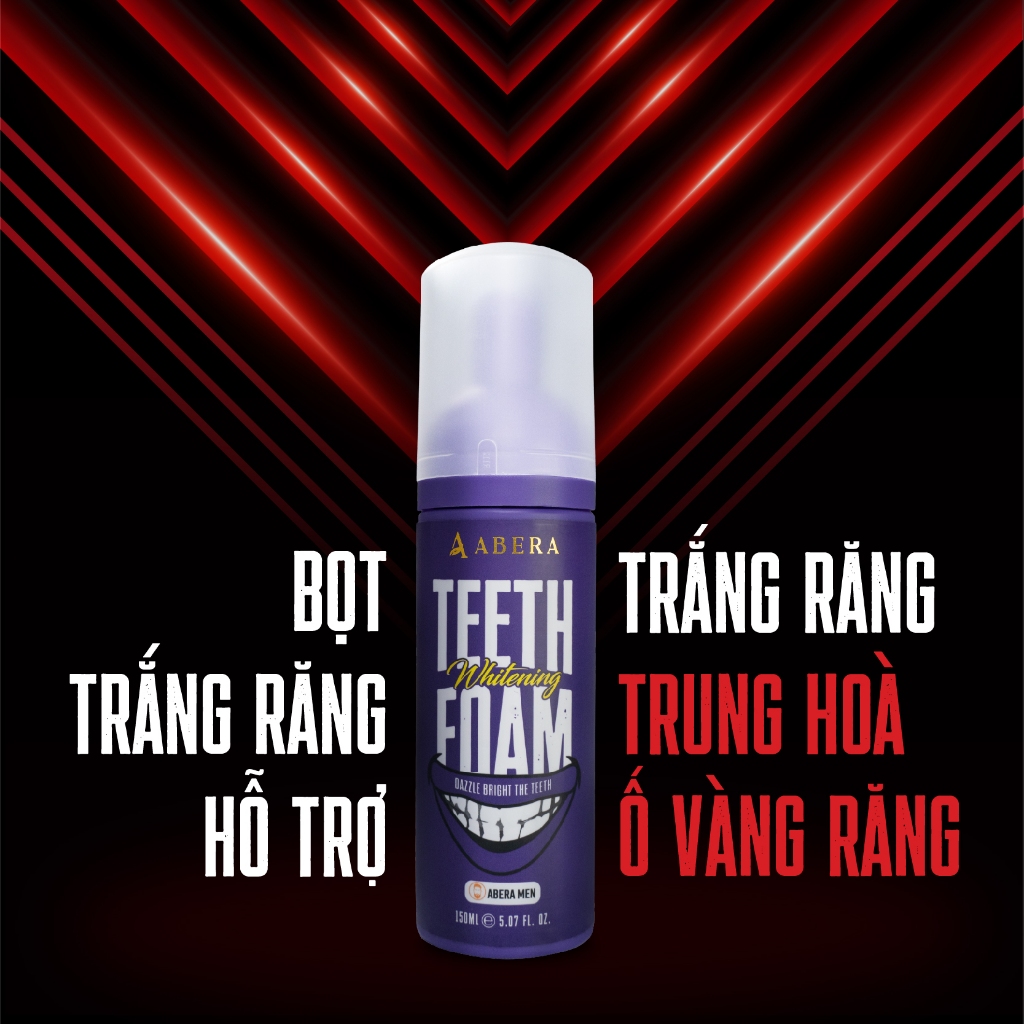 [ QUÀ TẶNG KHÔNG BÁN ] Bọt Trắng Răng Abera Men 150ML - Công Nghệ Khử Ố Vàng Răng Bằng Sắc Tím, Hỗ T