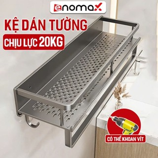Kệ nhà tắm Enomax dán tường  để đồ đa năng, đựng mỹ phẩm, dầu gội... Nhôm hàng không cao cấp. Bảo Hành 10 Năm (Eno 0112)