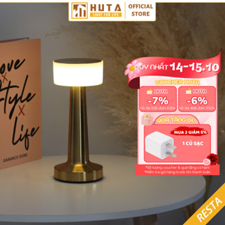 Đèn led để bàn nhà hàng quán bar HUTA Light For Life RESTA cảm ứng, điều chỉnh độ sáng, ba màu sáng