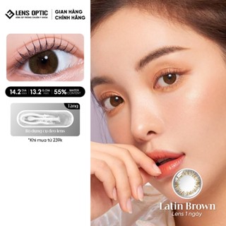 Kính Áp Tròng Clalen Iris 1 Ngày Màu Latin – Lens Mắt Nâu Có Độ Cận