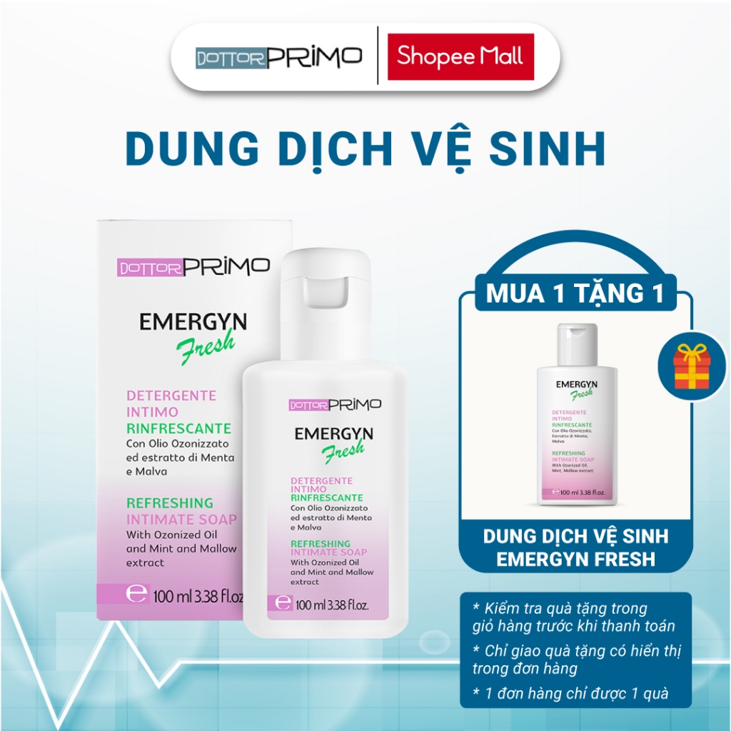 [MUA 1 TẶNG 1] Dung Dịch Vệ Sinh DottorPrimo Emergyn Fresh - Dùng Hàng Ngày Cho Cả Nam & Nữ 100ml