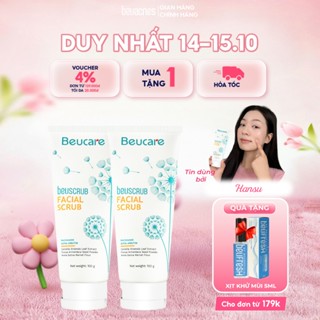 Combo 2 tẩy tế bào chết mặt Beuscrub trà xanh, tẩy da chết mặt ,thấm hút dầu thừa , làm sạch da, dưỡng ẩm, dưỡng sáng da