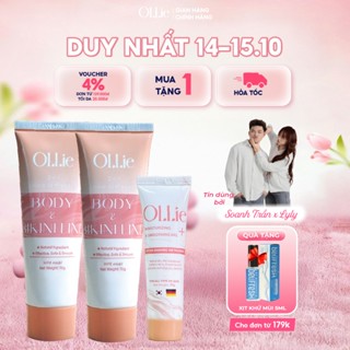 Combo 2 kem tẩy lông Ollie + 1 kem dưỡng da làm chậm quá trình mọc lông Ollie