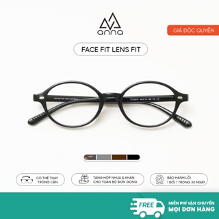 Gọng kính cận thời trang nam nữ ANNA chất liệu nhựa cao cấp dáng oval unisex cá tính OL 38031