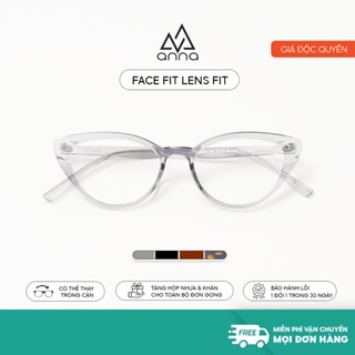 Gọng kính cận thời trang nam nữ ANNA chất liệu nhựa dáng mắt mèo cá tính OL 52006