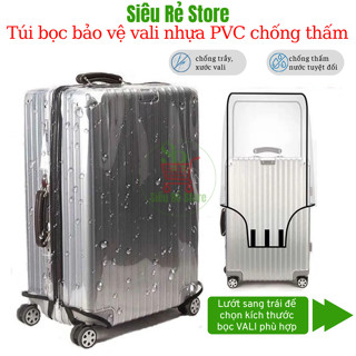 Bọc vali chống trầy Siêu Rẻ Store Túi vỏ bọc vali trong suốt size 20 22 24 28 inch đi du lịch chống thấm nước