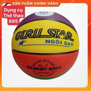 bóng rổ gerustar 4 màu chính hãng size 5,6,7 (có ship hoả tốc) tặng kim bơm bóng & lưới