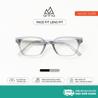 Gọng kính cận thời trang ANNA thiết kế dáng vuông kết hợp kim loại và nhựa 72029