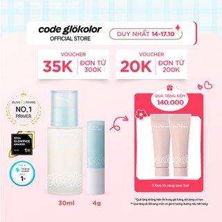 [CODE GloKolor Official] Set Kem lót kiềm dầu Fix-on Primer 30ml và Dạng thỏi 4g mịn da che phủ lỗ chân lông bền màu 24h