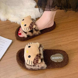  Dép Lông Nữ Kitty Quai Ngang Đế Bánh Mì Siêu Nhẹ Chất Lông Mềm Mịn Màu Sắc Đa Dạng. 