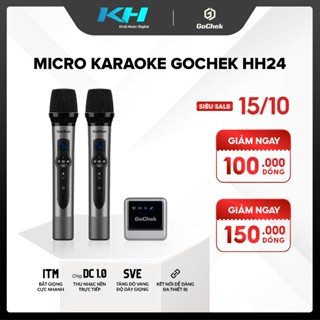 Micro Hát Đa Năng GoChek HH24 – Mic Không Dây Livestream / Karaoke, Kết Nối Nhiều Thiết Bị