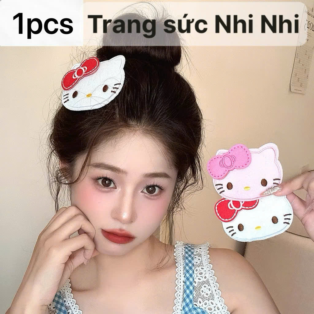 Miếng dán tóc hình mèo và kitty dễ thương búi tóc nhiều mẫu