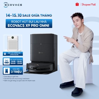 Robot hút bụi lau nhà Ecovacs Deebot X9 Pro Omni - Lực hút tối đa 16.600Pa - Pin 6400mAh - Trạm sạc 10in1 đa năng