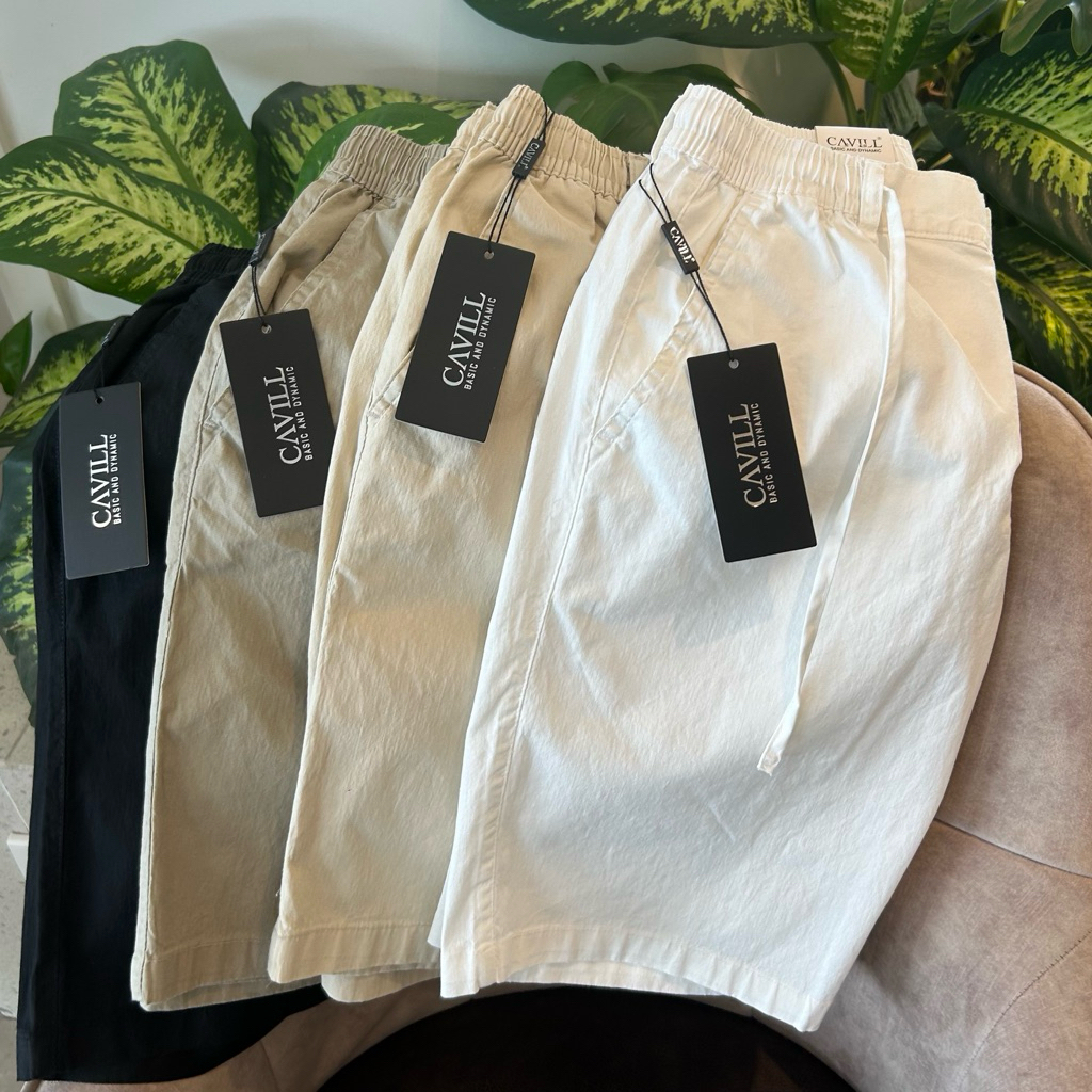 Quần short LINEN nam CAVILL, Chất Vải Cao Cấp Co giãn, nhẹ thoáng mát, Bền màu Chống nhăn.