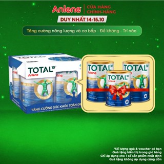 [Tặng 1 lon Anlene Total 10 400g] Bộ quà tặng combo 2 sữa bột bổ sung dinh dưỡng Anlene TOTAL 10 800g/lon