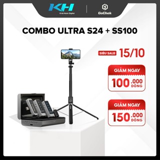 Combo Mic Không Dây GoChek Ultra S24 & Gậy Tripod SS100 – Livestream, Chụp Ảnh/Quay Video, Thu Âm