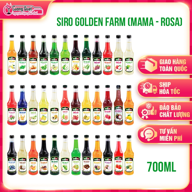 Siro Mama Rosa Golden Farm 700ml  - Cường Quật – Đủ nguyên liệu, chuẩn vị kinh doanh