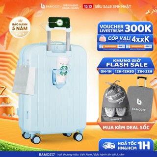 Vali du lịch Bamozo size 20/24 kiểu dáng thời trang, vỏ nhựa hạn chế xước, nhiều màu sắc_8812
