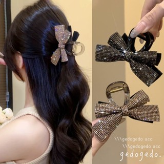  🌈Patrackiy✨Hàn Quốc Tinh Tế Kim Cương Giả Nơ Lấy Kẹp Nữ Mùa Hè Nửa Dây Buộc Tóc Tính Khí Đầu Lưng Đuôi Ngựa Cá Mập Kẹp 